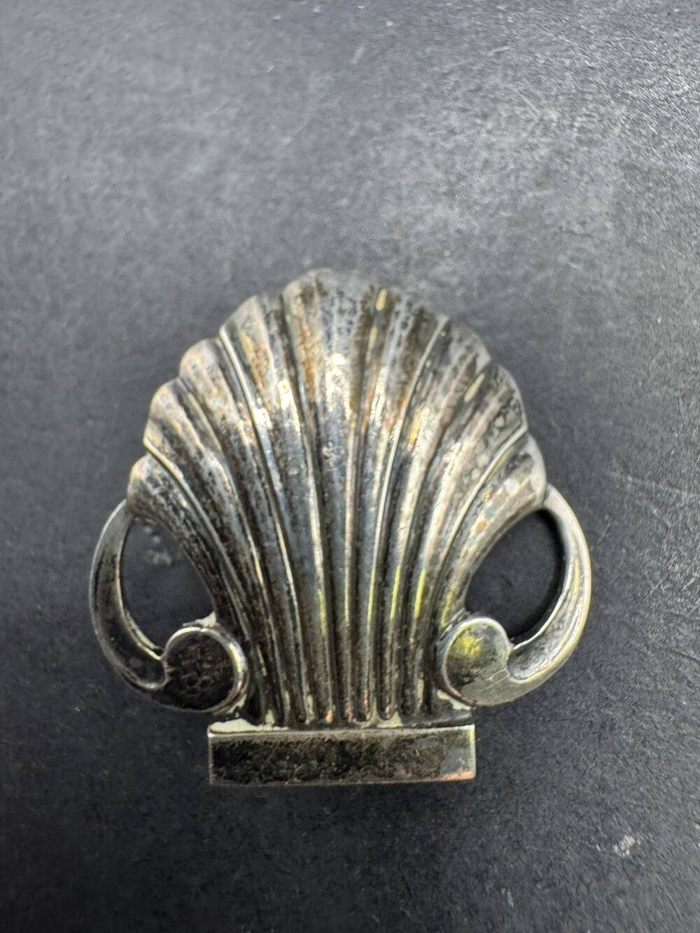 Vintage Georg Jensen 246 Sterling Silver Shell Brooch Pin 925 S Denmark Scallop